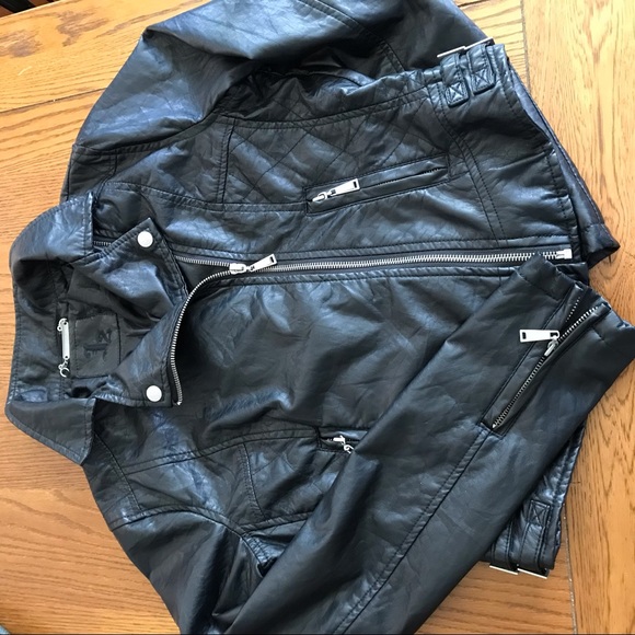 Vegan Leather Black J2 Moto Jacket - Picture 4 of 8